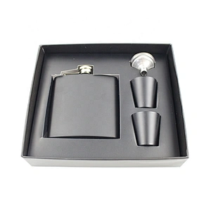 Hip Flask Set Stainless Steel 6 Ounce Celtic Knot hip flask double wall