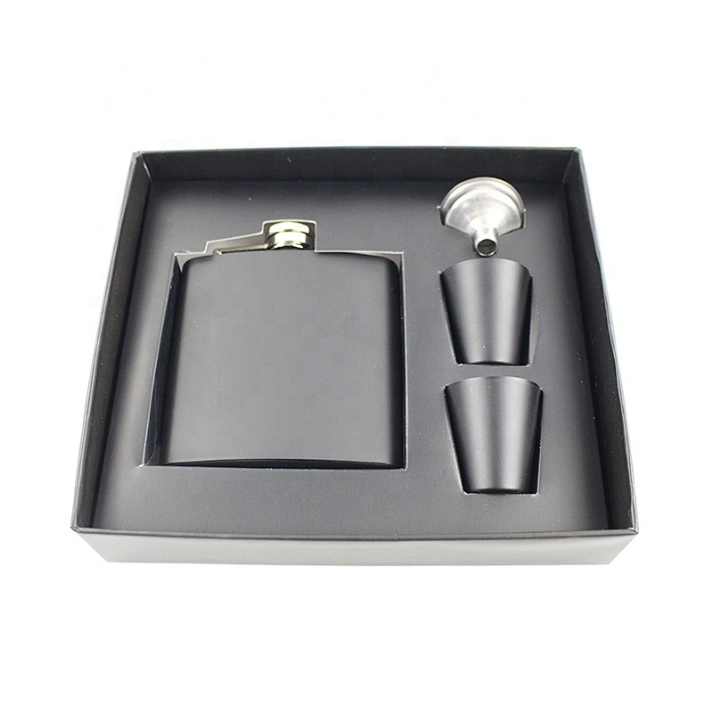 Hip Flask Set Stainless Steel 6 Ounce Celtic Knot hip flask double wall