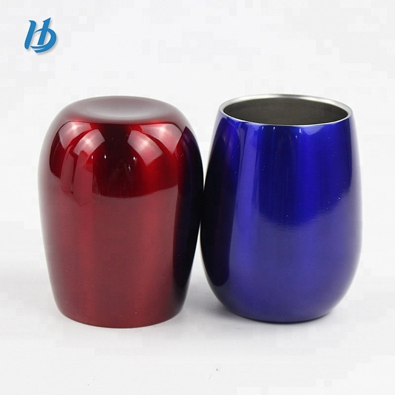 Bar Beer Cup 9OZ Stainless Steel stemless wine glass steel double wall coffee cup