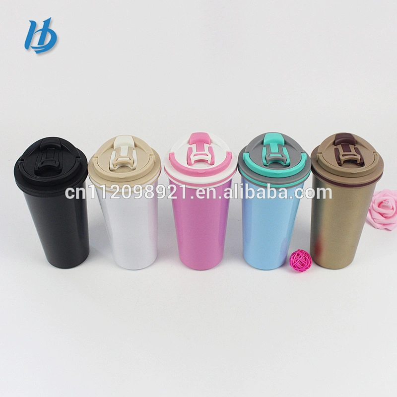 wholesale stainless steel coffee cup double wall vacuum cup holder with handle insulated mugs