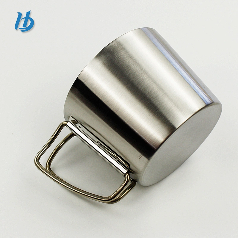 Stainless steel travel mug, double wall mug cup with handle customized logo pretty travel mug