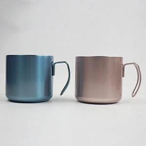 Hot Selling Double Walled Stainless Steel Lacquered Coffee Mug with Handle