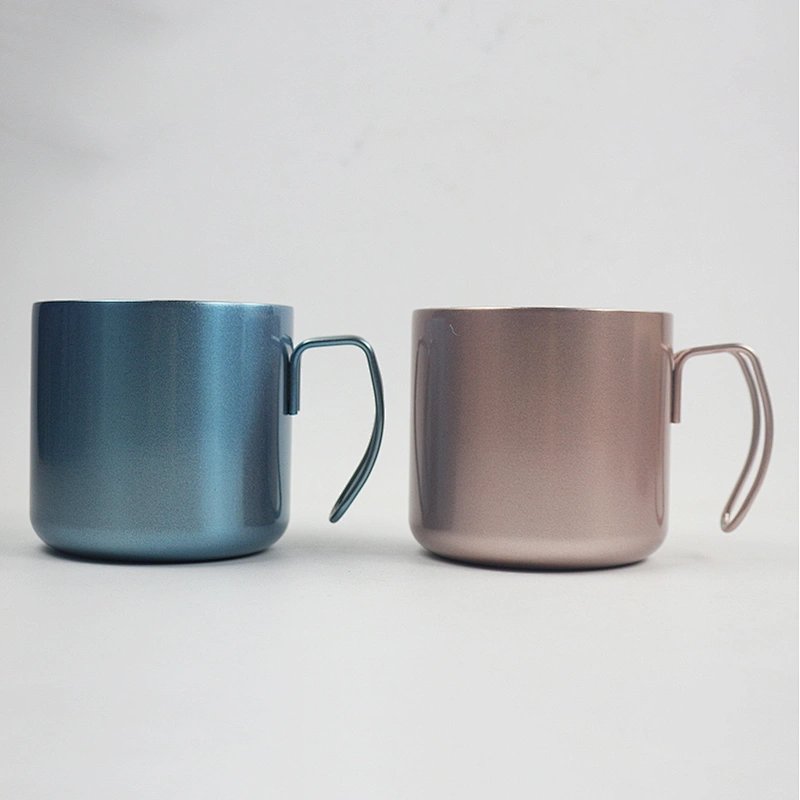 Hot Selling Double Walled Stainless Steel Lacquered Coffee Mug with Handle
