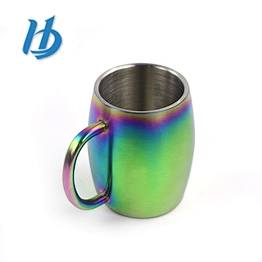 Food grade 304 stainless steel custom sublimation coffee mug manufacturer,promotional color plated mug