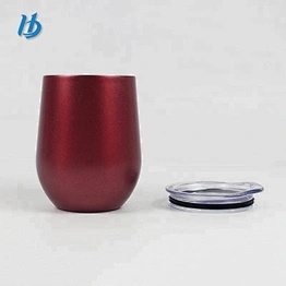 Yongkang wholesale double wall bling cup with lid ,12 oz steel insulated wine glass tumbler