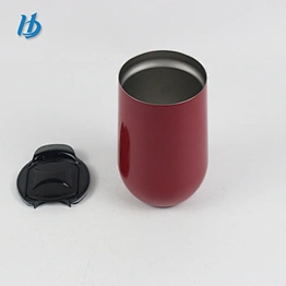 Portable wine tumbler sublimation blank wine glass,16oz double wall stemless wine glass
