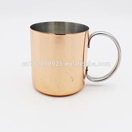 Popular wholesale stainless steel double wall insulated coffee mug copper plated mugs