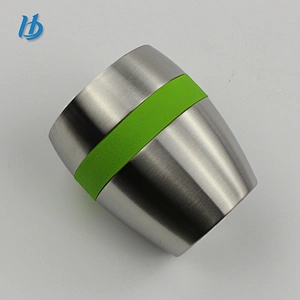 Wholesale stainless steel wine tumbler double wall wine glass with silicone ring 10 oz tumbler lowball