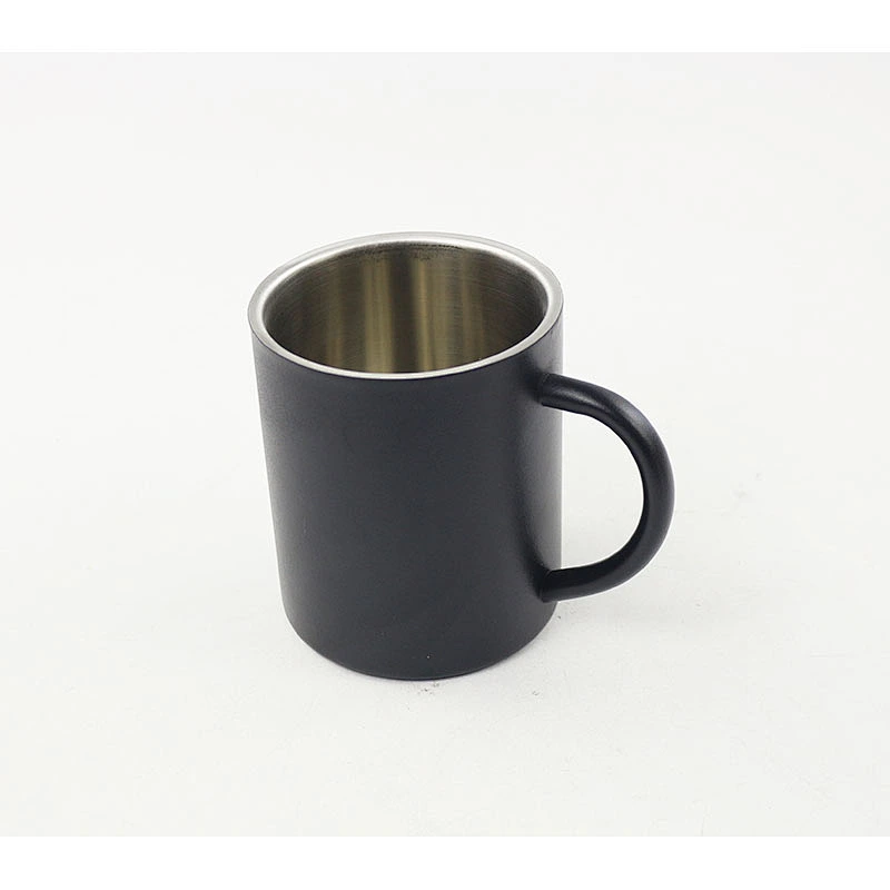wholesale High quality stainless steel simple office mugs with normal handle