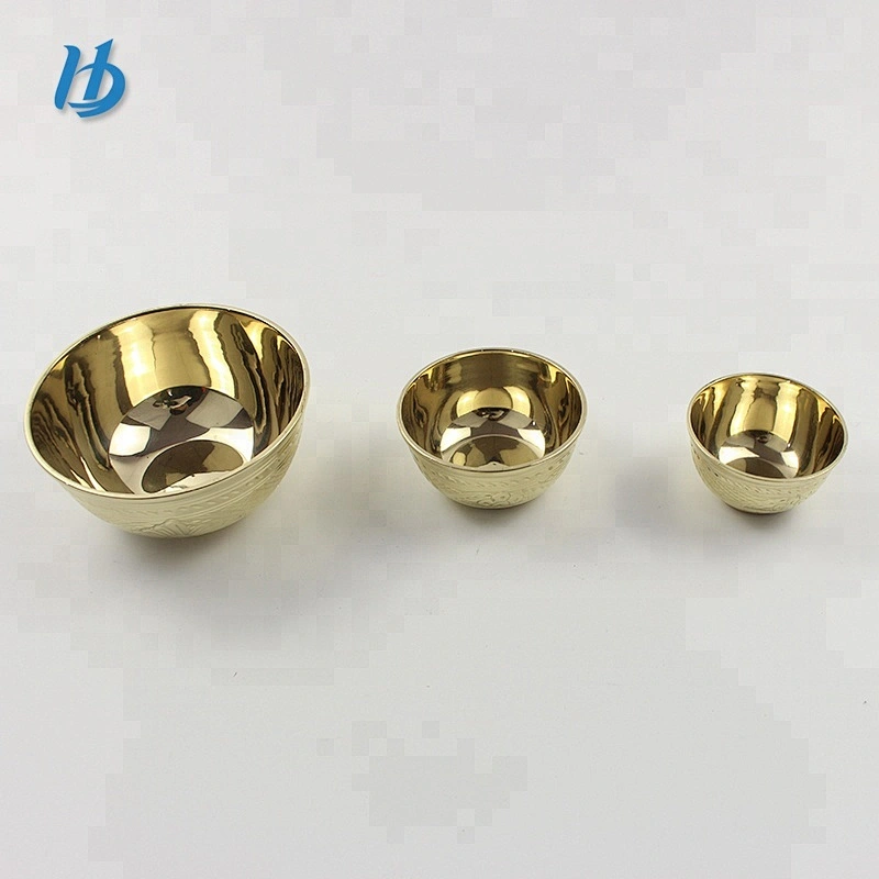2017 yongkang hibour premium quality single layer pure copper 100% hand engraving bowl