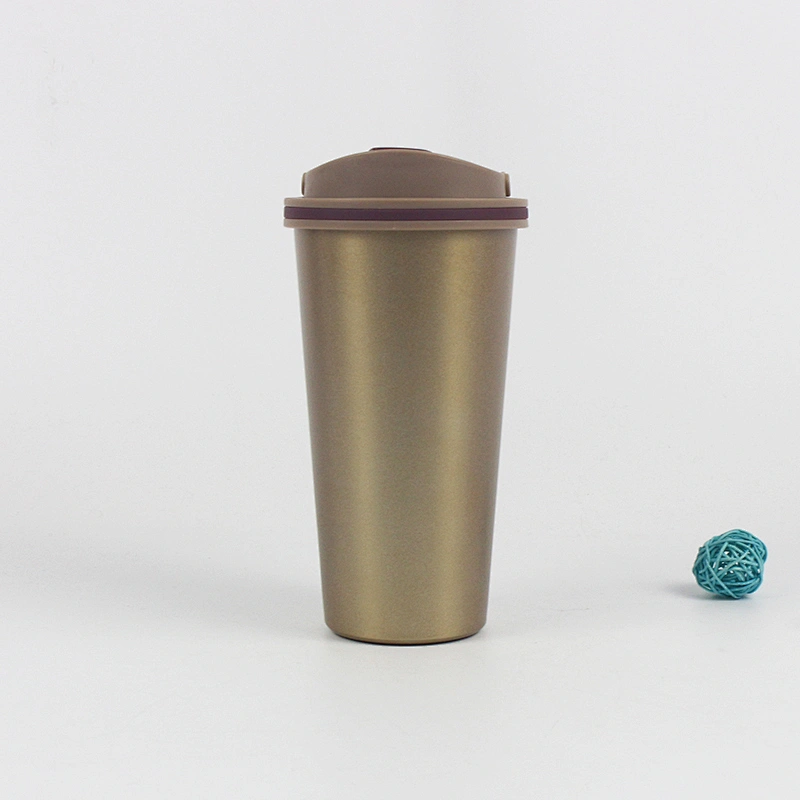 wholesale stainless steel coffee cup double wall vacuum cup with handle ceramic