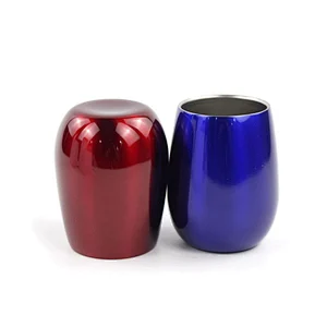 Wholesale in bulk Coffee cup Egg-shaped double wall stainless steel cup high quality wine glasses