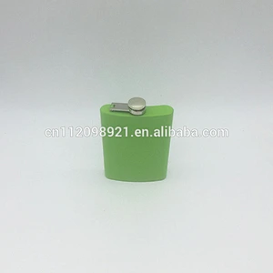 Hot Sale Green Flask Girls Hip Screw Cap whisky hip flask stainless steel hip flasks