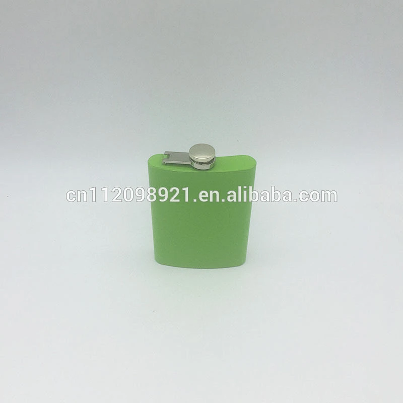 Hot Sale Green Flask Girls Hip Screw Cap whisky hip flask stainless steel hip flasks