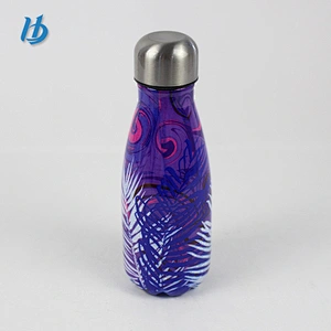 Cute sports water bottle,350ml double wall stainless  cola water bottle customized logo