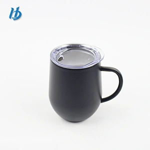 Personalized wine tumbler 12oz stemless wine glass with lid and handle stainless steel wine bottle