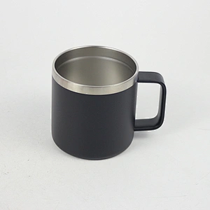 Hibour 14oz Stainless Steel Double Wall Vacuum Sealed Insulated Coffee Mug With Handle