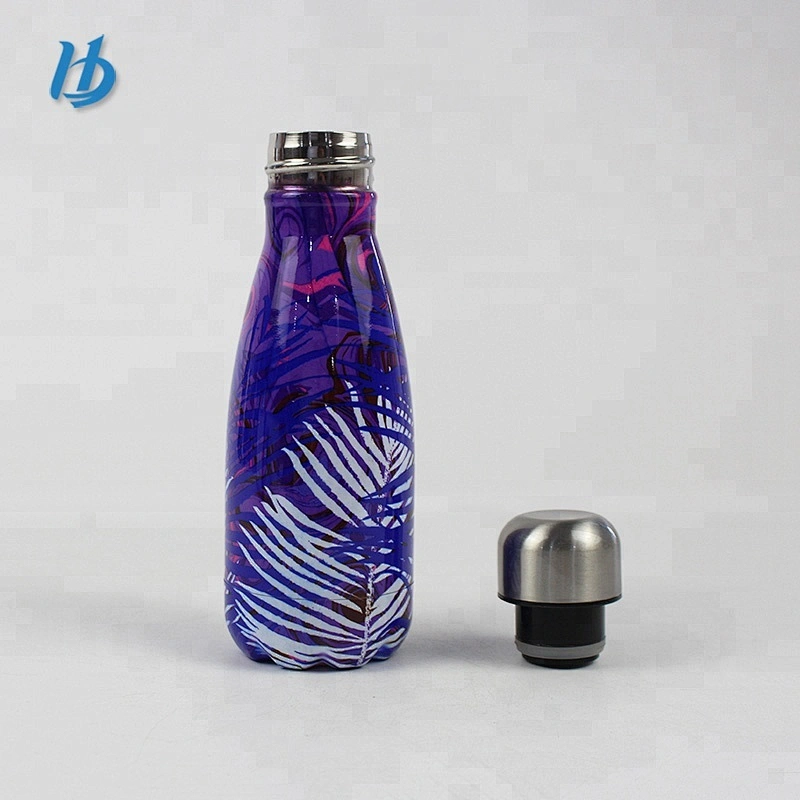 Cute sports water bottle,350ml double wall stainless  cola water bottle customized logo
