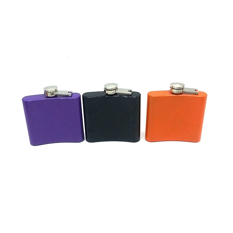 Promotional 2019 hot sale stainless steel spray paint new hip flask made in China for man