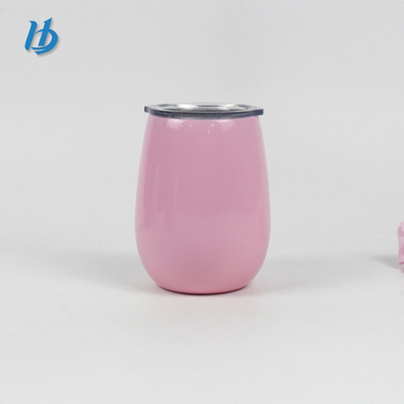 Elegant stemless wine glass,unbreakable wine glass with lid wholesale