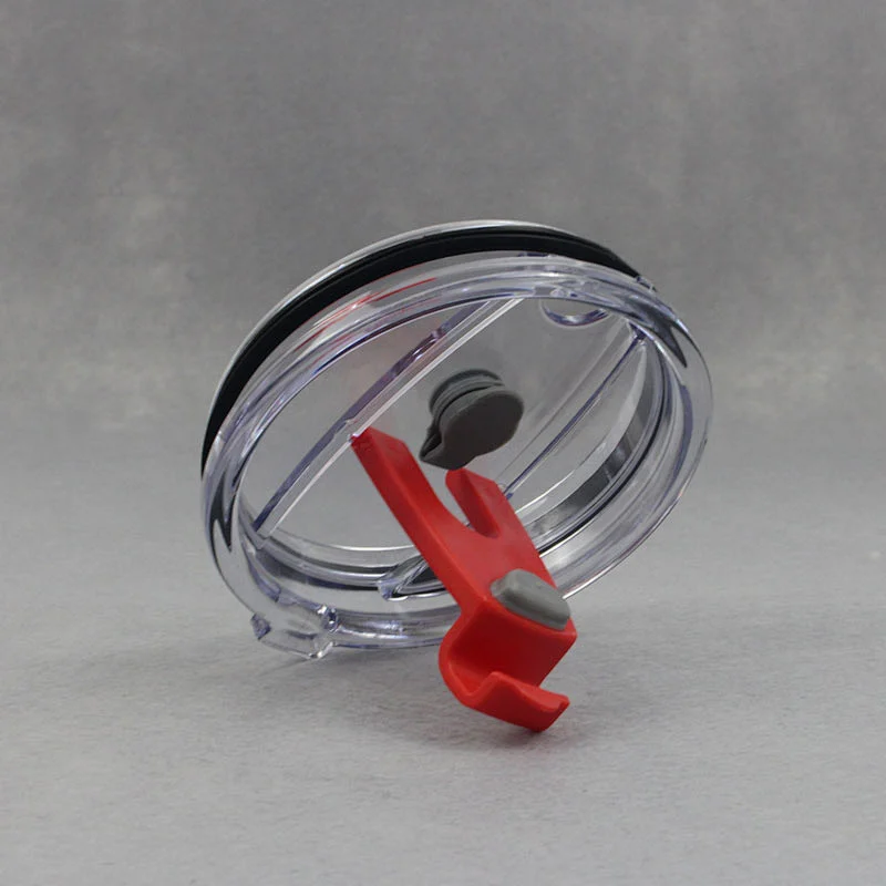 Latest plastic silica gel transparent cup cover stainless steel insulation Cup sliding cover plastic sliding lid