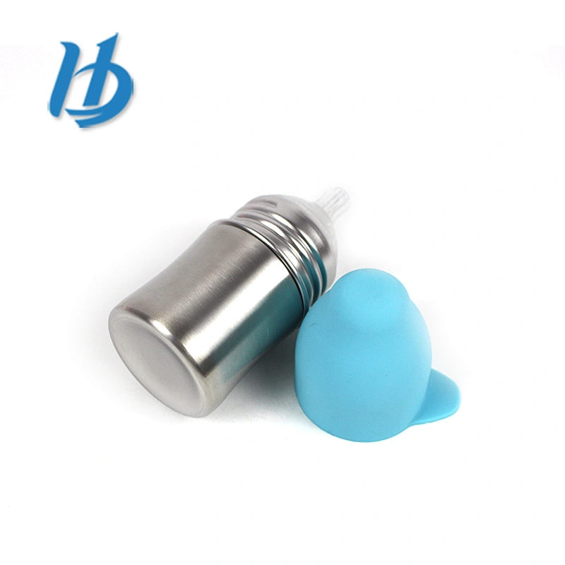 Hibour Factory price 18/8 stainless steel single wall mini baby feeding bottle