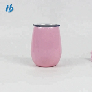 Wholesale stainless steel wine tumbler 9oz vacuum insulated tumbler with lid