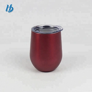 Yongkang wholesale double wall bling cup with lid ,12 oz steel insulated wine glass tumbler