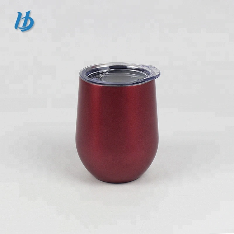 Yongkang wholesale double wall bling cup with lid ,12 oz steel insulated wine glass tumbler