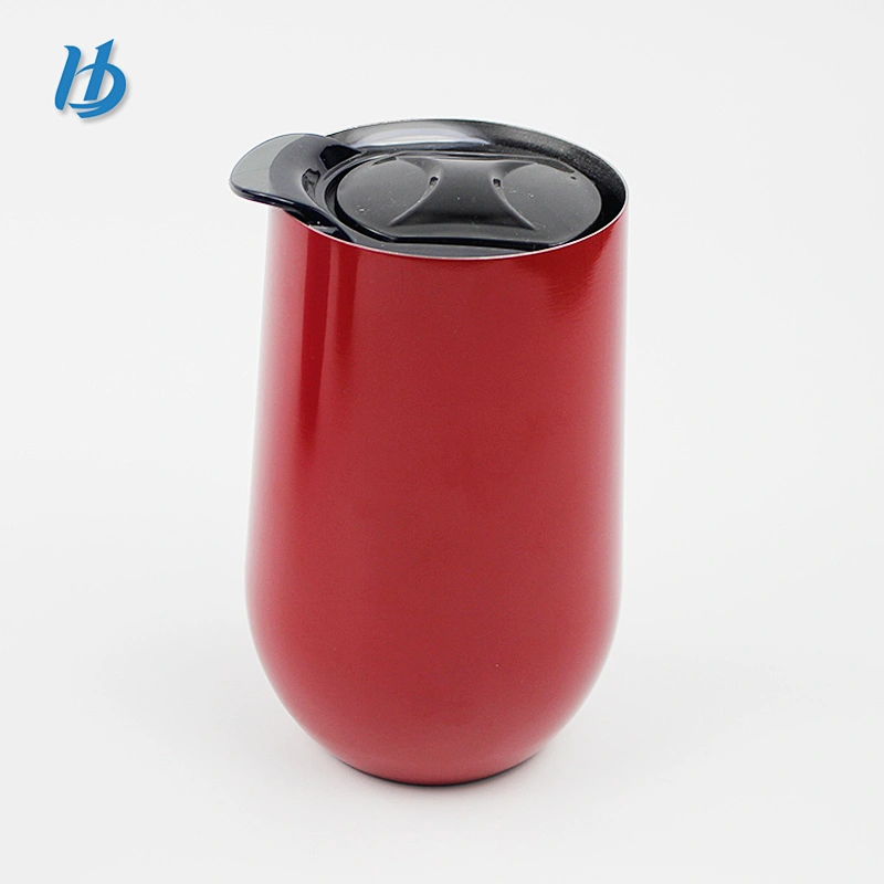 China xinmin glassware stocked patterned mini  stainless steel stemless wine glasses