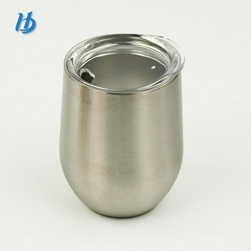 High quality double wall wine glasses food tumbler 12oz vacuum insulated egg tumbler