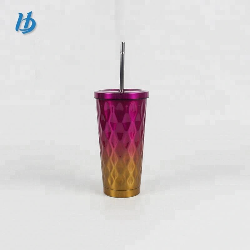 Colorful tumbler cups,travel tumbler mug with straw