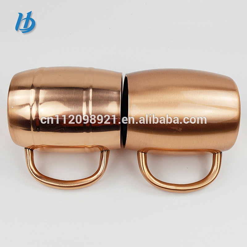 Hibour Factory OEM new design bpa free 18/8 stainless steel beer copper mug 450ml