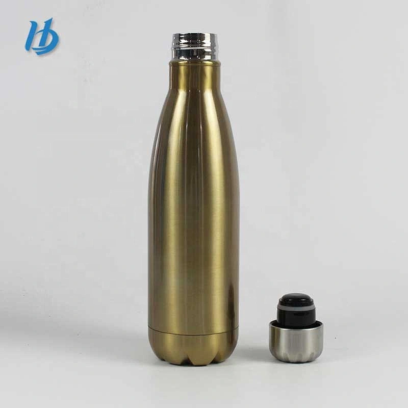 high quality 500ml sport water bottle stainless steel double wall cola shaped bottle vacuum bottle