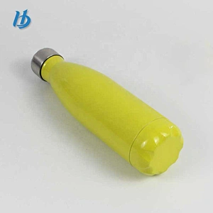 Factory direct sale 500ml 18/8 stainless steel coke shape vacuum water bottle