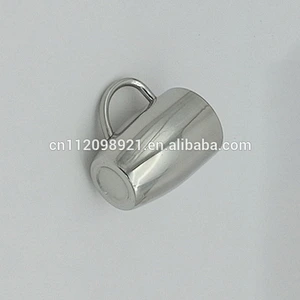 factory wholesale and retailing 304 stainless steel double wall wine cups with lid children's drinking mug with handle