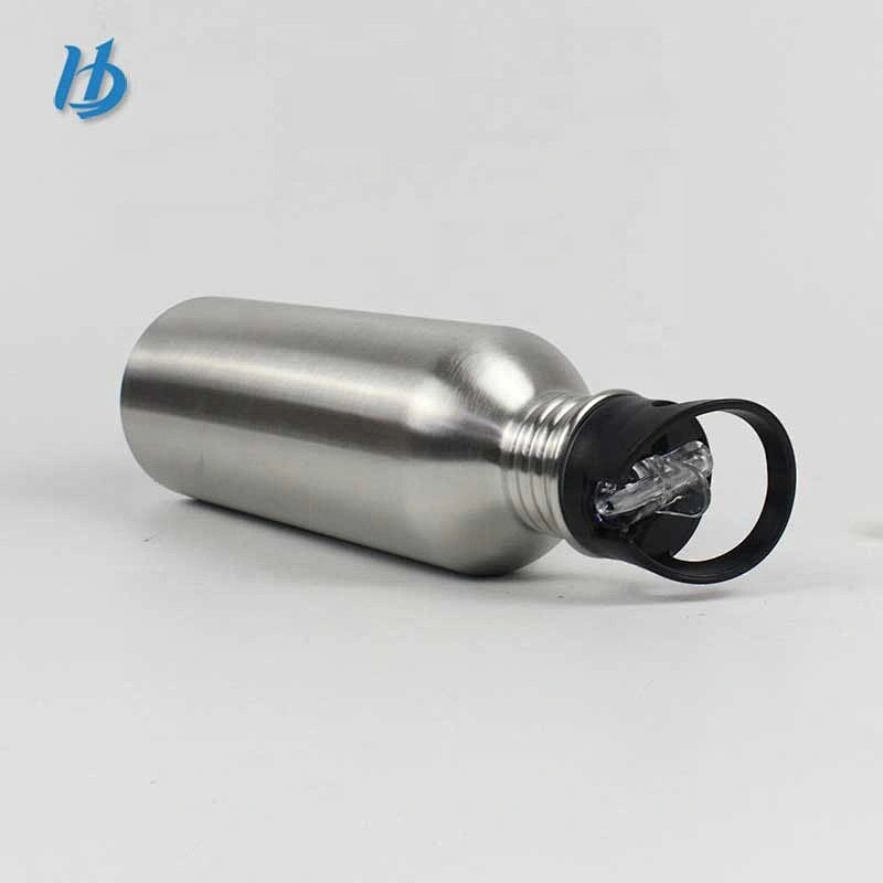 Drinking water bottle silver color 304 stainless steel with straw wholesale stainless steel spray bottle