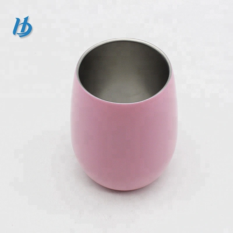 Hot Selling double wall stainless steel mug Egg Shaped Mug Cup Beer Wine Coffee Glass Drinkware Mugs With Lid