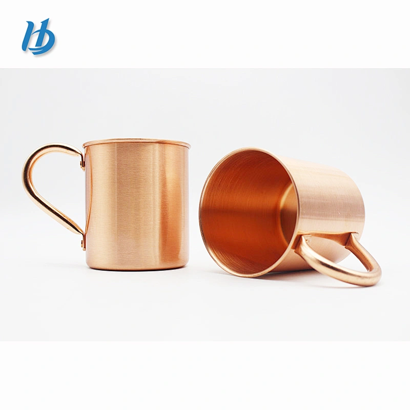 Hot Selling High Quality Moscow Mule mug Solid Copper Mug Pure Copper Cups with Brass Handle for Portable