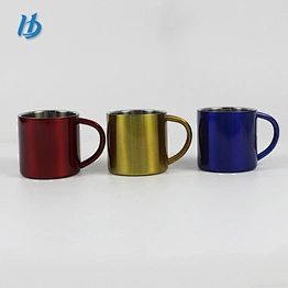 Newest wholesale cheap stainless steel insulated double wall coffee mugs water cups with plastic lid
