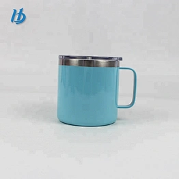 Pretty travel mug food grade 304 stainless steel mug,double wall beer mug vacuum tumbler with handle