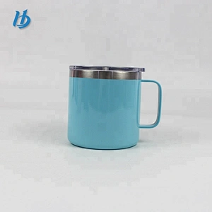 Pretty travel mug food grade 304 stainless steel mug,double wall beer mug vacuum tumbler with handle