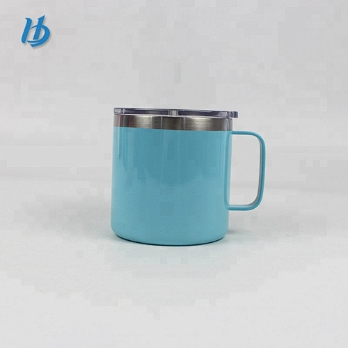 Pretty travel mug food grade 304 stainless steel mug,double wall beer mug vacuum tumbler with handle