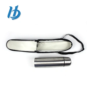 Hibour Top products customized silver sling PVC bottle bag with zipper