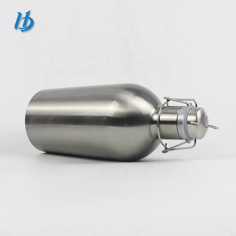 1800ml Flask 64oz Flask Double Wall Stainless Steel Vacuum Beer Growler Flask, Insulated Swing Top Thermos Bottle