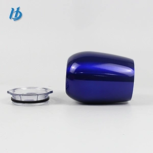 Cooling tumblers wine glass 9oz double wall blue wine cup, stainless steel stemless wine glass tumbler 2 pack