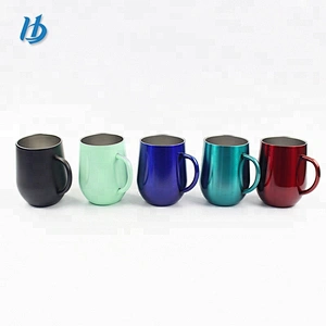 Promotional travel mug 12 oz stainless steel wine tumbler with lid insulated glass stainless steel tumbler