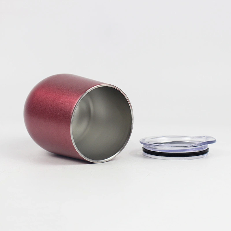 egg shape high quality r wine stainless steel stemless wine glasses