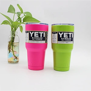 Personalized ceramic double wall vacuum Insulated Spray Painting 30oz Stainless Steel Wine Tumbler With Lid