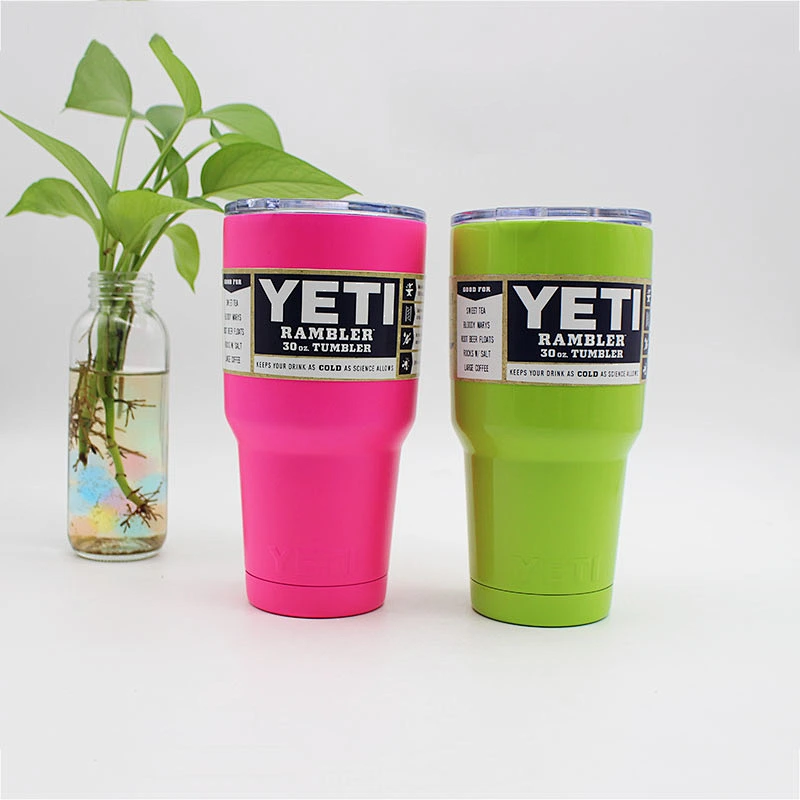 Personalized ceramic double wall vacuum Insulated Spray Painting 30oz Stainless Steel Wine Tumbler With Lid